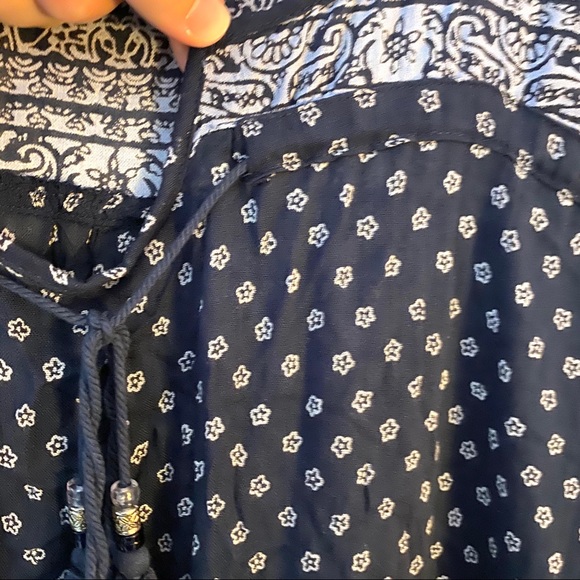 BOHO Womens Summer Dress - Blue design Size Large - Picture 9 of 10